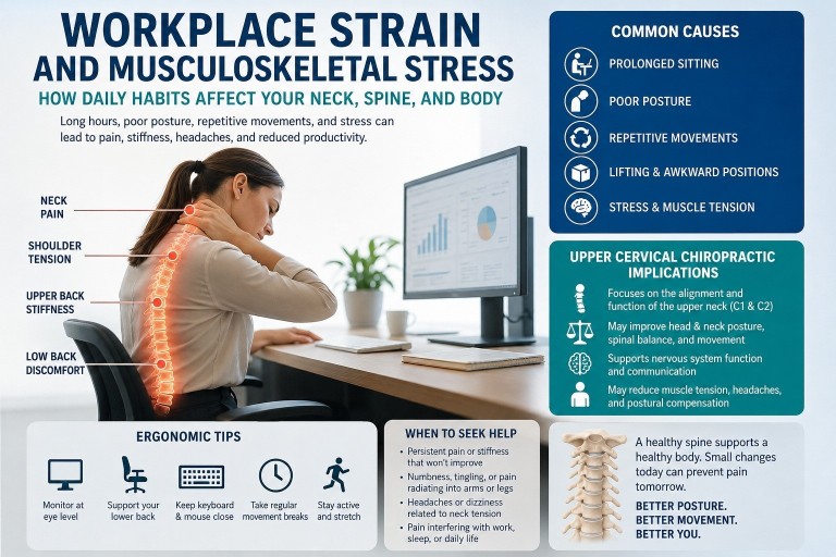Workplace Strain and Musculoskeletal Stress: How Daily Work Habits Affect the Neck, Spine, and Body
